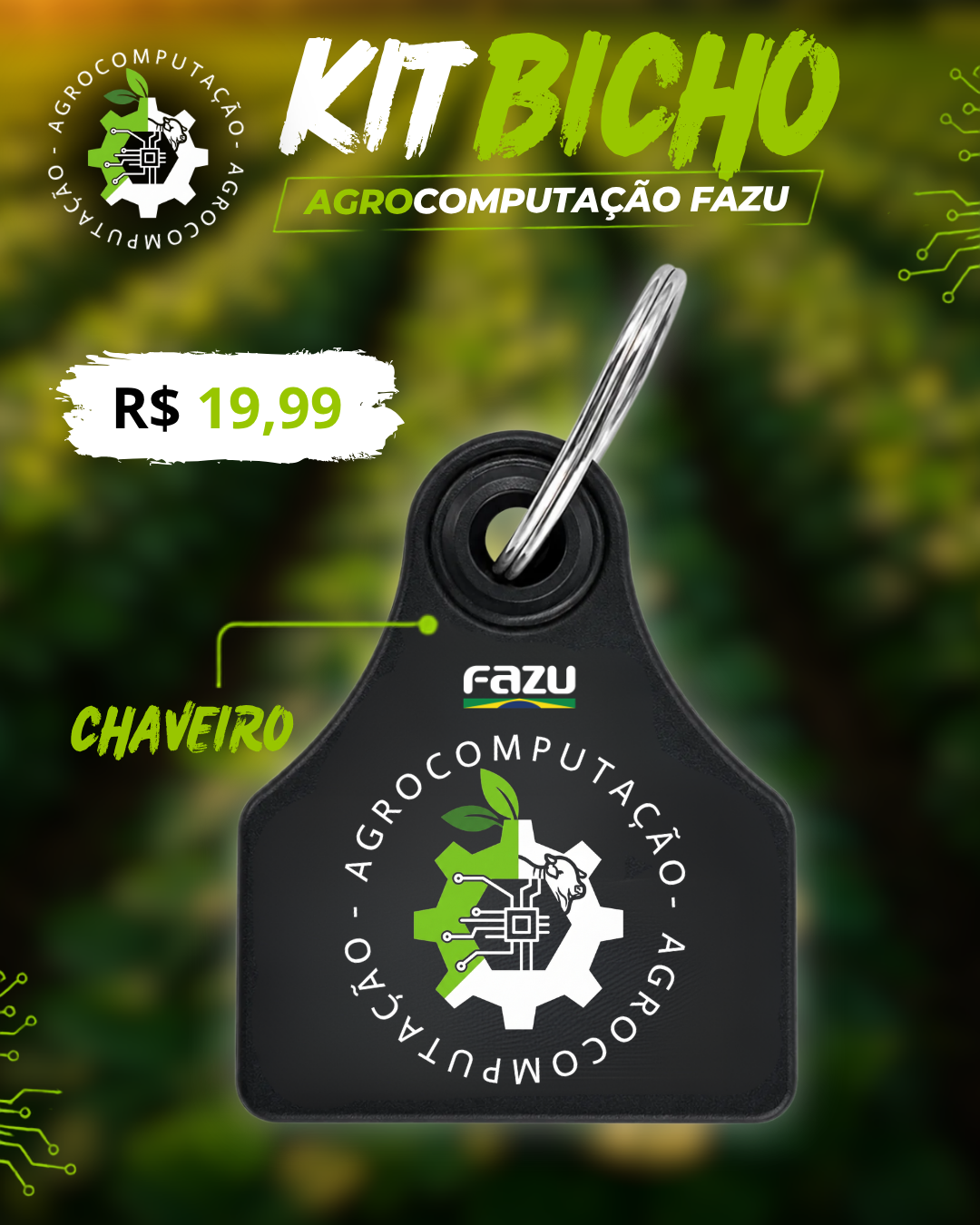 Chaveiro NFC Agrocomputação FAZU